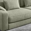 Big-Sofa 290 cm breit Federkern Lounge Couch extratief mit Flachgewebe Hellgrün Bild 4