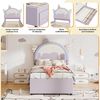 REDOM Kinderbett ausgestattet mit ausziehbares rollbett, kunstleder-Material (Einhornform, 90*200cm), ohne Matratze Bild 3