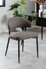 Polsterstuhl >Edina< (2er-Set) in graubraun, Polyester, Stahl - 56x77x55 (BxHxT) Bild 2