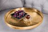 Modernes 2er Set Beistelltisch MARTELLO schwarz gold abnehmbare Tabletts Hammerschlag Bild 4
