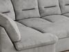 U-förmige Ecksofa, Bigsofa mit schlaffunktion, Wohnlandschaft XXL - MORBIDO U - Hellgrau Velours Bild 4