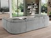 U-förmige Ecksofa, Bigsofa mit schlaffunktion, Wohnlandschaft XXL - MORBIDO U - Hellgrau Velours Bild 3