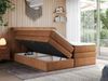 Boxspringbett mit Doppelmatratze - ALVIN-KING Orange 120x200 cm Stoff Hart (H4) Bild 2