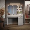 Schminktisch Adela Weiß 115 cm mit LED Beleuchtung Vicco Bild 4