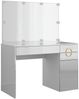 Schminktisch Adela Weiß 115 cm mit LED Beleuchtung Vicco Bild 1