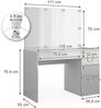 Schminktisch Adela Weiß 115 cm mit LED Beleuchtung Vicco Bild 3