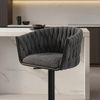 HOME DELUXE Barhocker höhenverstellbar gewebt SAMIR - 6er Set Dunkelgrau Bild 2