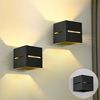 Vivitar LED Wandleuchte Innen Schwarz Gold –2er SET– 6W G9 Austauschbar 3000K Warmweiß, LED wechselbar, Wandlampe Aluminium mit Schnittlicht-Design – Up Down Licht Bild 5