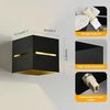 Vivitar LED Wandleuchte Innen Schwarz Gold –2er SET– 6W G9 Austauschbar 3000K Warmweiß, LED wechselbar, Wandlampe Aluminium mit Schnittlicht-Design – Up Down Licht Bild 2