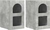 vidaXL Nachttisch ELST 2 Stk. Beton Grau 29,5 x 33,5 x 50 cm 891231 Bild 2