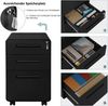 Woltu Rollcontainer, Mobiler Aktenschrank mit 3 Schubladen Bürocontainer Bild 4