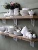 Zuckerschale Zuckerdose mit Löffel Porzellan Weiß Provence Chic Antique 63100-01 Bild 3