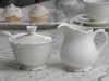 Zuckerschale Zuckerdose mit Löffel Porzellan Weiß Provence Chic Antique 63100-01 Bild 2
