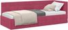 vidaXL Eckbettgestell mit Kopfteil Weinrot 80 cm x 200 cm Samt 42016372 Bild 2