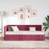 vidaXL Eckbettgestell mit Kopfteil Weinrot 80 cm x 200 cm Samt 42016372 Bild 3