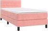 vidaXL Boxspringbett mit Matratze & LED Rosa 100x200 cm Samt 3134452 Bild 3