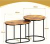 Wohnzimmer Satztische 2er Set Couchtisch Beistelltisch Metallgestell Bild 2