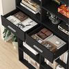HOMECHO Bücherregal, 185,5 cm hoch Standregal mit 8 Ebenen und 2 Schubladen Bild 3