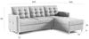 Ecksofa Sofa NURI Stoff Luis Rose mit Schlaffunktion Ottomane Links Bild 4