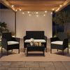 Yaheetech Balkonset Gartenmöbel-Set 4-er Set Rattanmöbel für 4 Personen, Gartengarnitur aus Zweisitzer-Sofa & 2 Einzelsofas & Kaffeetisch Bild 3