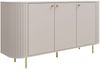 Ovalio Sideboard Typ 830 Kommode 164 cm Wohnzimmer Esszimmer Anrichte Modern Farbwahl Sandbeige, Cremona-Eiche und Dunin-Eiche Bild 4