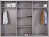 Kleiderschrank Bramfeld Schwebetürenschrank 270 x 64 x 208 cm weiß schwarzglas Bild 4