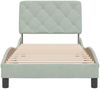 vidaXL Bettgestell ohne Matratze Hellgrau 90x200 cm Samt 3207899 Bild 5