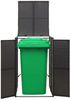 vidaXL Mülltonnenbox für 1 Tonne Schwarz 70x80x117 cm Poly Rattan 319860 Bild 2