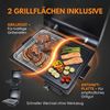 Sommertal BBQ928 2in1 Elektrogrill mit Deckel | Tischgrill & Standgrill elektrisch | Antihaft-Grillplatte + Grillrost | 2180W Bild 3