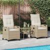 vidaXL Gartenstuhl 2 pcs Beige und Creme 56 x 60 x 112 cm 42026834 Bild 3