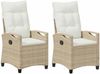 vidaXL Gartenstuhl 2 pcs Beige und Creme 56 x 60 x 112 cm 42026834 Bild 2