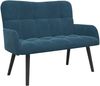 vidaXL Zweisitzer Sofa Blau 115 x 61 x 87 cm Samt 42028948 Bild 2