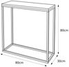 Lookway Konsolentisch MODERN GLASS mit silberfarbenem, verchromtem Gestell (1x Konsole), Breite: 80/100 cm Bild 2