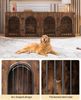 180 cm Hundekäfig Möbel für 2 Hunde, Doppel-Hundebox mit Kissen, Hundebox aus Holz mit Trennwand, Hundekäfig-Beistelltisch, TV-Ständer-Design für Mittlere/Große Hunde, Vintagebraun Bild 5