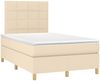 vidaXL Boxspringbett mit Matratze & LED Creme 120x190 cm Stoff 3270251 Bild 3