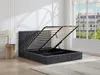 Vente-unique - RIBIOLA Bett Stoff Grau - B 213 cm x H 110 cm x L 168 cm Bild 3