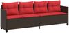 vidaXL Sonnenliege mit Kissen Braun Poly Rattan 368332 Bild 2