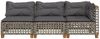 vidaXL Gartensofa mit Kissen 3-Sitzer Grau Poly Rattan 365942 Bild 4