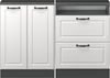 Dachschrägenschrank-Set Rion Weiß Landhaus/Anthrazit 2er Set Vicco Bild 5