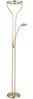 LED Deckenfluter, Messing, Dimmer, Lesespot, H 194 cm Bild 1