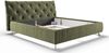 KAWOLA Bett ANNY Polsterbett Kopfteil niedrig Velvet olivgrün 140x200cm Bild 3