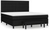 vidaXL Boxspringbett mit Matratze Schwarz 160x200 cm Stoff 3136607 Bild 2