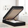 vidaXL Bettgestell mit Matratze 2 pcs Schwarz Samt 3399530 Bild 4