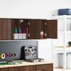 vidaXL Garagen-Wandschränke 2 Stk. Braun Eichen-Optik Holzwerkstoff 860638 Bild 2
