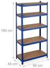 Schwerlastregal 180 x 90 x 45 blau Bild 4