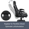 Racing Schreibtischstuhl Montreal (schwarz) ergonomisch, höhenverstellbar & gepolstert, bis 120 kg - Bürostuhl Drehstuhl PC Gaming Stuhl Bild 4