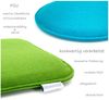 heimtexland Â® Sitzkissen Set Filz Stuhlkissen Stuhlauflage Filzkissen Stuhl Polster Kissen Typ631 2er Set 35 x 35 cm Eckig Marineblau Bild 3