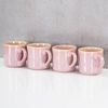 Levandeo® Becher, 4er Set Steingut Becher 350ml Tasse Rosa Kaffeepott Tasse Modern Bild 4