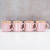 Levandeo® Becher, 4er Set Steingut Becher 350ml Tasse Rosa Kaffeepott Tasse Modern Bild 3