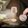Briloner Leuchten LED Tischleuchte Tischlampe kabellos Akku Touch Dimmbar USB-C, LED wechselbar, 2700K, 9,5x20,5 cm, Indoor/Outdoor, Balkon, Terrasse, Wohnzimmer Bild 4